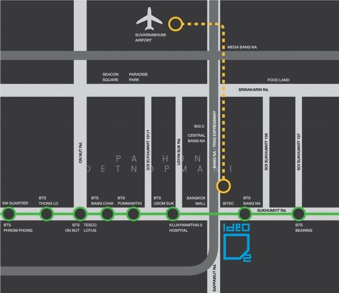 IDEO O2 บางนา, กรุงเทพ, 195 ถนนสรรพาวุธ, บางนาใต้, บางนา, กรุงเทพ, 53 ตร.ม., คอนโด ให้เช่า, โดย Pafhun Detnopmani , 500242679 - DDproperty.com