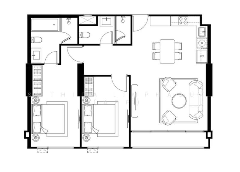 Tait Pattaya, Chon Buri (Pattaya), Nong Pru, Bang Lamung (Pattaya), Chon Buri (Pattaya), 2 Bedrooms, 85 sqm, Condo For Sale, by Sathida Limphasut (App), 500242945 - DDproperty.com