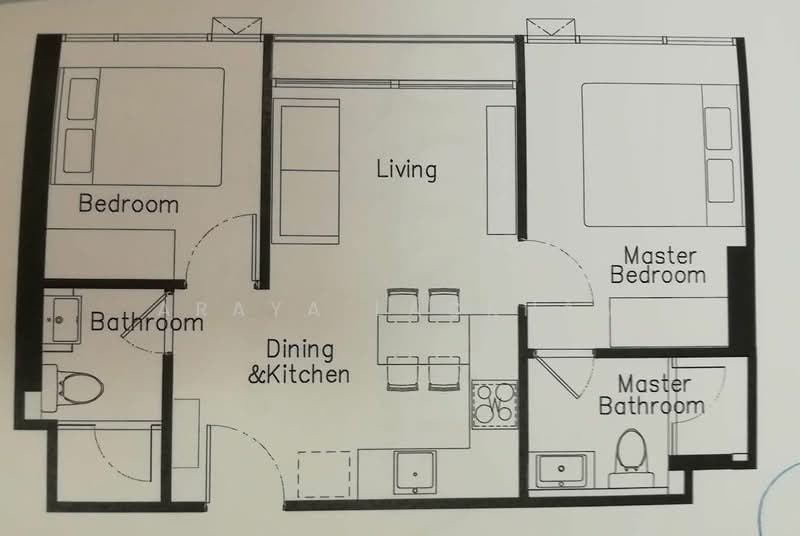 Quintara Treehaus Sukhumvit 42, Bangkok, Soi Bar Bose 2, Sukhumvit 42, Phra Kanong, Khlong Toei, Bangkok, 2 Bedrooms, 46 sqm, Condo For Sale, by Araya Laokham, 500243710 - DDproperty.com