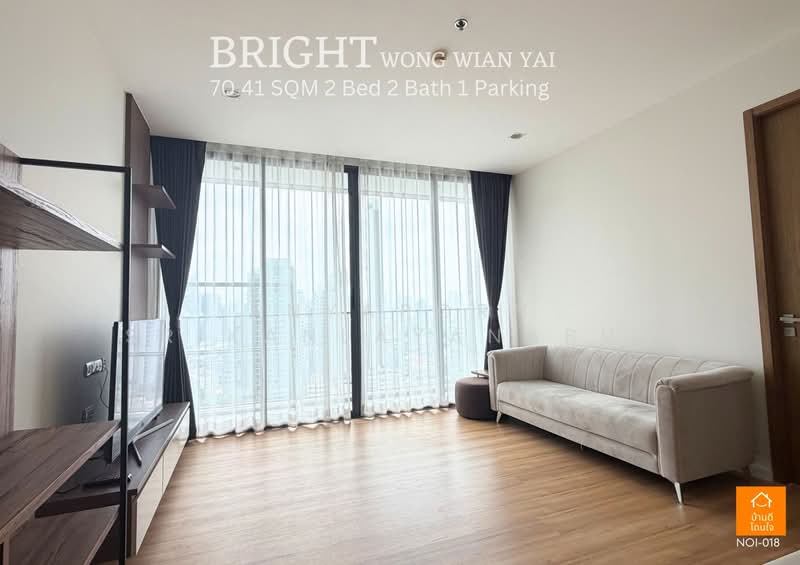 Bright Wongwian Yai, Bangkok, 18 Somdet Phra Chao Tak Sin Road, Bukkalo, Thon Buri, Bangkok, 2 Bedrooms, 70 sqm, Condo For Rent, by Anyaporn Srikanlayanabut, 500245002 - DDproperty.com