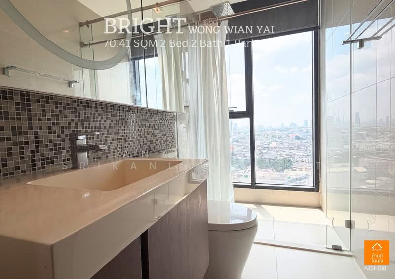Bright Wongwian Yai, Bangkok, 18 Somdet Phra Chao Tak Sin Road, Bukkalo, Thon Buri, Bangkok, 2 Bedrooms, 70 sqm, Condo For Rent, by Anyaporn Srikanlayanabut, 500245002 - DDproperty.com