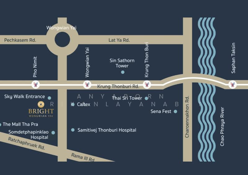 Bright Wongwian Yai, Bangkok, 18 Somdet Phra Chao Tak Sin Road, Bukkalo, Thon Buri, Bangkok, 2 Bedrooms, 70 sqm, Condo For Rent, by Anyaporn Srikanlayanabut, 500245002 - DDproperty.com