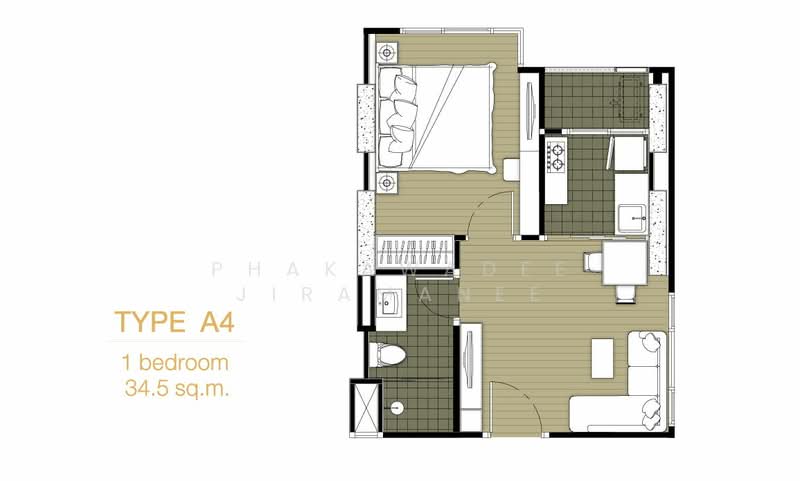 The President Phetkasem-Bangkhae, Bangkok, Kanchanaphisek Road, Bang Kae Nua, Bang Khae, Bangkok, 1 Bedroom, 35 sqm, Condo For Sale, by Phakawadee Jiramanee, 500245271 - DDproperty.com