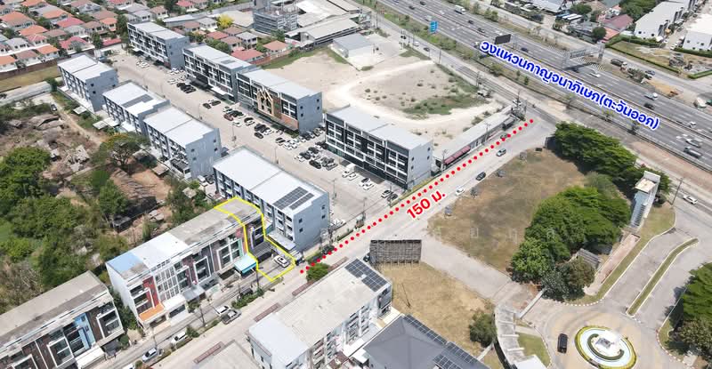 For Sale - For Sale: 4-story corner home office with wide frontage, 150 meters from Kanchanaphisek Ring Road (, Bangkok