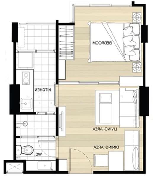 U Delight @ Huai Khwang Station, Bangkok, 411 PrachaUthit road, Huai Khwang, Huai Khwang, Bangkok, 1 Bedroom, 32 sqm, Condo For Sale, by AREA66 Real Estate Co.,Ltd, 500248663 - DDproperty.com