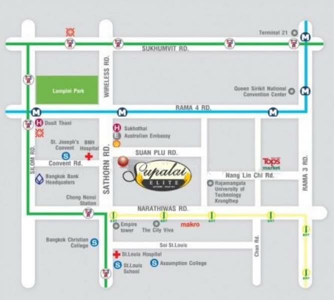 Supalai Elite Sathorn-Suanplu, Bangkok, 198 Suanphlu Road, Thung Maha Mek, Sathon, Bangkok, 1 Bedroom, 52 sqm, Condo For Rent, by Wanwisa Khanthongkham, 500249949 - DDproperty.com