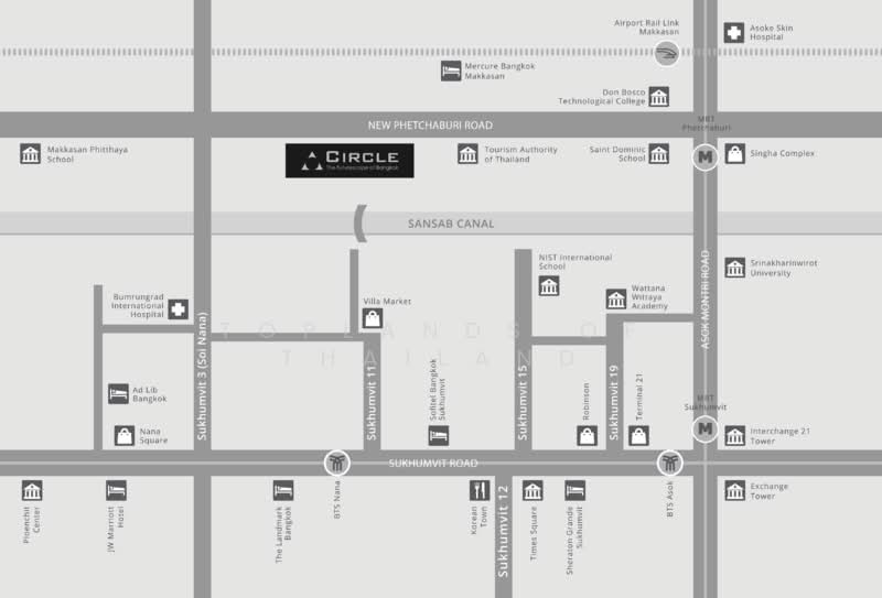 Circle Condominium, Bangkok, 1674 Soi Petchaburi 36 Petchaburi Road, Makkasan, Ratchathewi, Bangkok, 1 Bedroom, 48 sqm, Condo For Sale, by TopLands of Thailand, 500250239 - DDproperty.com