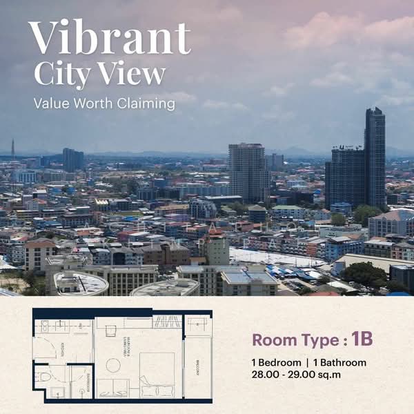 PTY Residence Sai 1 : พีทีวาย เรสซิเดนซ์ สาย 1, ชลบุรี, หนองปรือ, บางละมุง, ชลบุรี, 29 ตร.ม., คอนโด ขาย, โดย Achitaphop Klinpipat, 500251855 - DDproperty.com