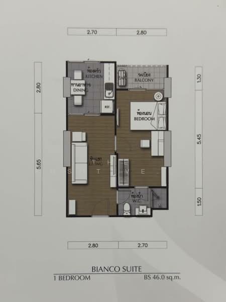 Supalai Monte 2, Chiang Mai, Chiang Mai - Doi Saket Road, Nong Pa Krang, Muang Chiang Mai, Chiang Mai, 1 Bedroom, 46 sqm, Condo For Sale, by The Positive ที่ดิน บ้าน คอนโด, 500252541 - DDproperty.com