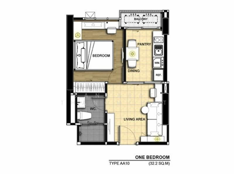 Aspire Rama 9, Bangkok, Soi Rama 9, Rama 9 Road, Huai Khwang, Huai Khwang, Bangkok, 1 Bedroom, 33 sqm, Condo For Rent, by Banjarat Thanomchat, 500253820 - DDproperty.com