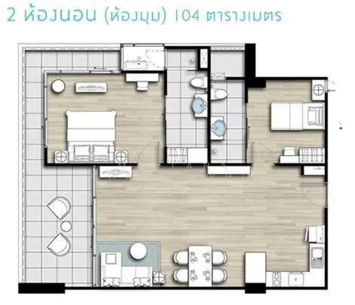 My Resort Hua Hin, Prachuap Khiri Khan, ถนนตะเกียบ, Nong Kae, Hua Hin, Prachuap Khiri Khan, 2 Bedrooms, 104 sqm, Condo For Rent, by Mantana Techapahaphong, 500254558 - DDproperty.com