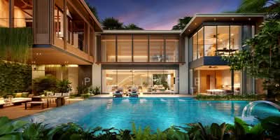 ขาย - 2S0243 Pool villa for sale 61,800,000 baht 5 bedroom 6 bathroom at cherngtalay have fully furnished, ภูเก็ต