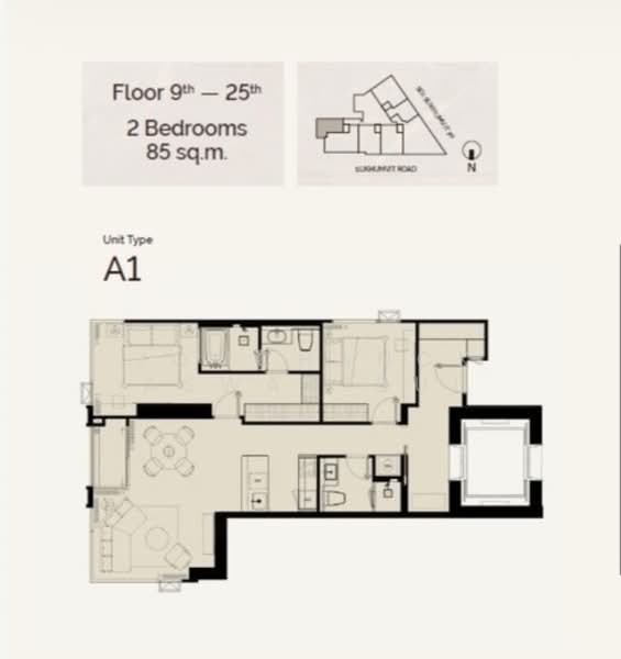 STILL Sukhumvit 20, Bangkok, Khlong Toei, Khlong Toei, Bangkok, 2 Bedrooms, 85 sqm, Condo For Sale, by Jomchanok Aswavibul, 500256886 - DDproperty.com