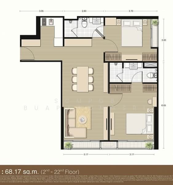 Noble Recole, Bangkok, 77 Soi Sukhumvit 19 Sukhumvit Road, Khlongtoei Nua, Watthana, Bangkok, 2 Bedrooms, 68 sqm, Condo For Rent, by Sompob Buaparungsri, 500258157 - DDproperty.com