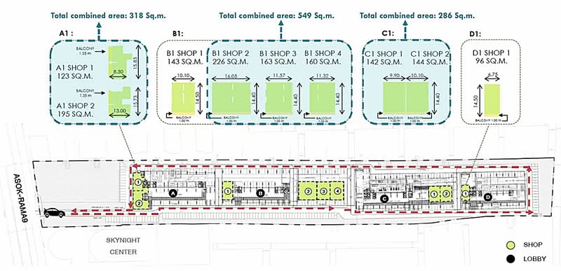 Commercial Units For Sale in Condominium Asoke-Rama 9, Bangkok, พระราม 9, Din Daeng, Din Daeng, Bangkok, , 96 sqm, Retail Space For Rent, by Chanitnun Mewongukote, 500259104 - DDproperty.com
