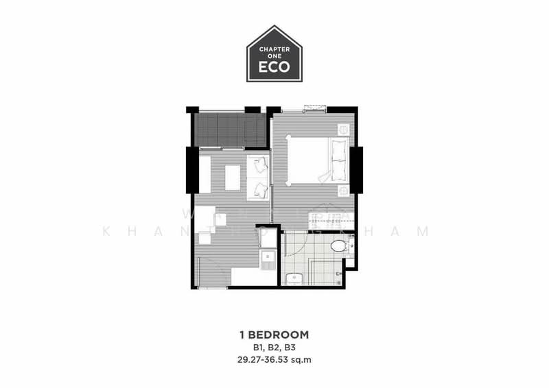 Chapter One ECO Ratchada-Huaikwang, Bangkok, Pracha Uthit Road, Huai Khwang, Bangkok, 1 Bedroom, 29 sqm, Condo For Sale, by Thongthai Piangsoonthron, 500260226 - DDproperty.com