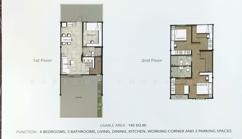 undefined, Chon Buri (Pattaya), Bang Lamung, Bang Lamung (Pattaya), Chon Buri (Pattaya), 4 Bedrooms, 145 sqm, Townhouse For Sale, by Supicha Chorjong, 500260794 - DDproperty.com