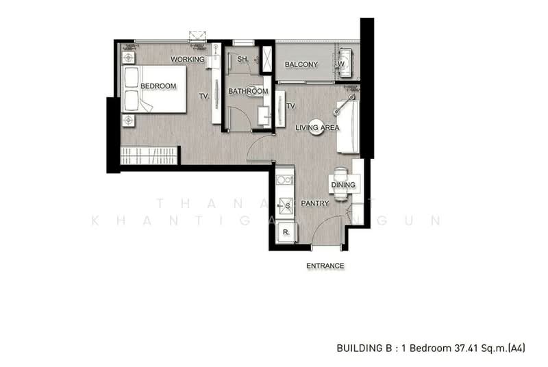 The Saint Residences Ladprao, Bangkok, 588 Vibhavadi-Rangsit Road, Jom Phon, Chatuchak, Bangkok, 1 Bedroom, 37 sqm, Condo For Rent, by Thanachot Khantigamongun, 500260999 - DDproperty.com