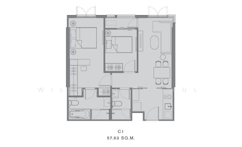 Chapter Thonglor 25, Bangkok, Soi Thonglor 25, Sukhumvit Road, Khlong Tan Nua, Watthana, Bangkok, 2 Bedrooms, 58 sqm, Condo For Sale, by Prapapan Wilairojvorakul, 500263469 - DDproperty.com