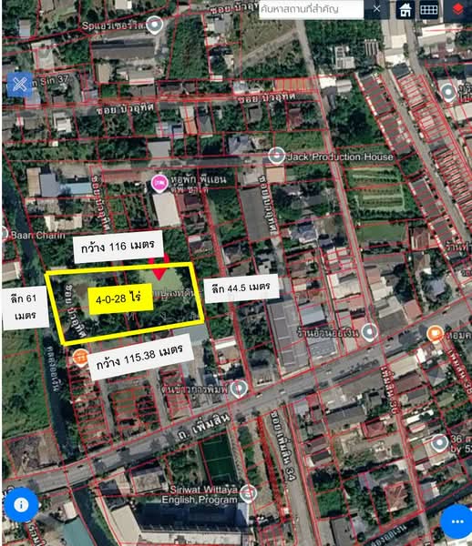 ขาย - ขายที่ดิน 4-0-28 ไร่ ซอยเพิ่มสิน 37 เขตสายไหม ราคา 22,000 บาท/ตรว ราคาถูกที่สุด, กรุงเทพ