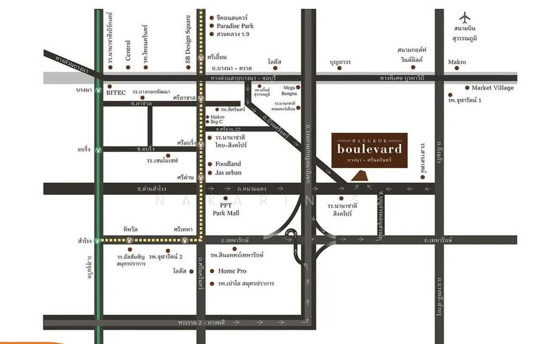 Bangkok Boulevard Bangna-Srinakarin : บางกอก บูเลอวาร์ด บางนา-ศรีนครินทร์, สมุทรปราการ, 168 95 ม.2 ถ.น้ำพุ-บางพลี, บางแก้ว, บางพลี, สมุทรปราการ, 300 ตร.ม., บ้านเดี่ยว ให้เช่า, โดย Nakarin S., 500263775 - DDproperty.com