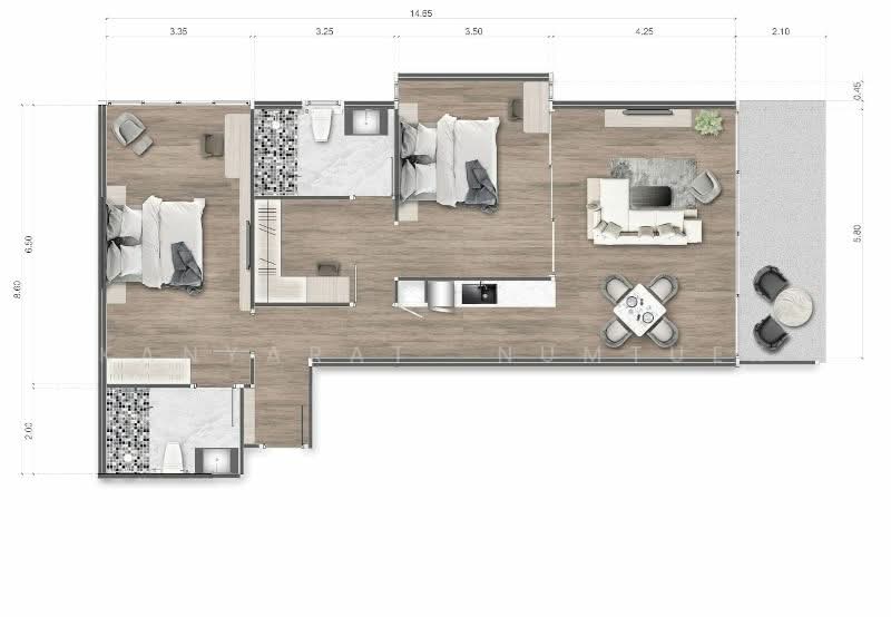 Coral Beach Oceanview Resort, Phuket, Patong, Kathu, Phuket, 2 Bedrooms, 110 sqm, Condo For Sale, by Kanyarat  Numtuek, 500265832 - DDproperty.com