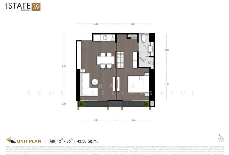 Noble State 39, Bangkok, 35 Soi Sukhumvit 39, Khlong Tan Nua, Watthana, Bangkok, 1 Bedroom, 43 sqm, Condo For Sale, by Orapa Sumetheesirisakul, 500266928 - DDproperty.com