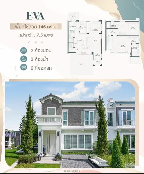 Anya Bangna-Ramkhamhaeng 2, Bangkok, Ramkhamhaeng 2 Road, Dok Mai, Prawet, Bangkok, 2 Bedrooms, 146 sqm, Single Detached House For Rent, by Tayfun  Suebsarakham , 500268631 - DDproperty.com