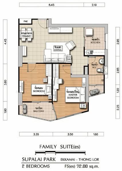 Supalai Park Ekkamai-Thonglor, Bangkok, Petchaburi Road, Bang Kapi, Huai Khwang, Bangkok, 2 Bedrooms, 84 sqm, Condo For Sale, by สรภพ ยอดไชย (สีฝุ่น), 500268877 - DDproperty.com