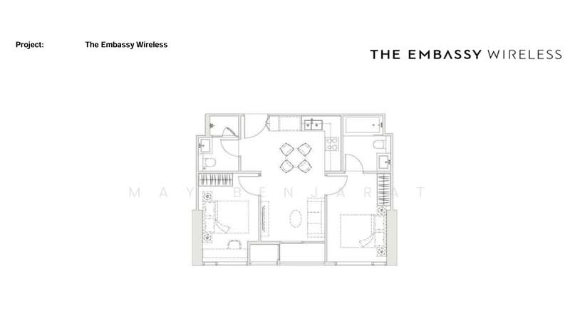 The Embassy Wireless : ดิ เอ็มบาสซี่ แอท ไวร์เลส, กรุงเทพ, 1042 ถนน วิทยุ, ลุมพินี, ปทุมวัน, กรุงเทพ, 55 ตร.ม., คอนโด ขายดาวน์, โดย Trinity Relocation Consultant Co.,Ltd, 500268894 - DDproperty.com