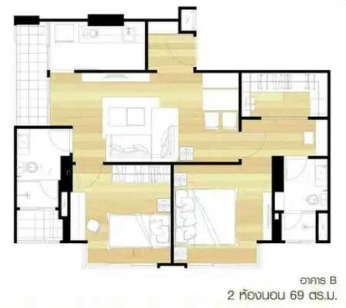 U Delight @ Jatujak Station, Bangkok, 22 Soi Phaholyothin 18/1, Phaholyothin Road, Jom Phon, Chatuchak, Bangkok, 2 Bedrooms, 69 sqm, Condo For Rent, by ศักดิ์เกษม สุวรรณดี, 500272749 - DDproperty.com