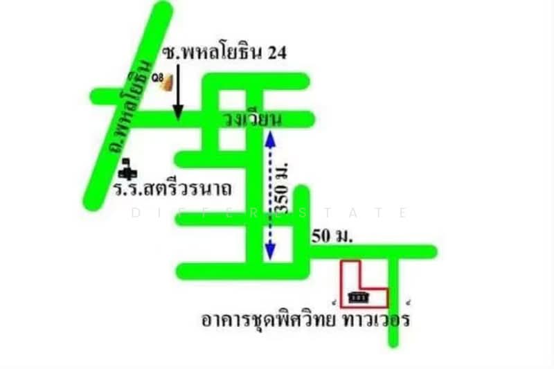 Pisawit Tower, Bangkok, Phaholyothin, Jom Phon, Chatuchak, Bangkok, 2 Bedrooms, 66 sqm, Condo For Sale, by DifferEstate, 500273357 - DDproperty.com