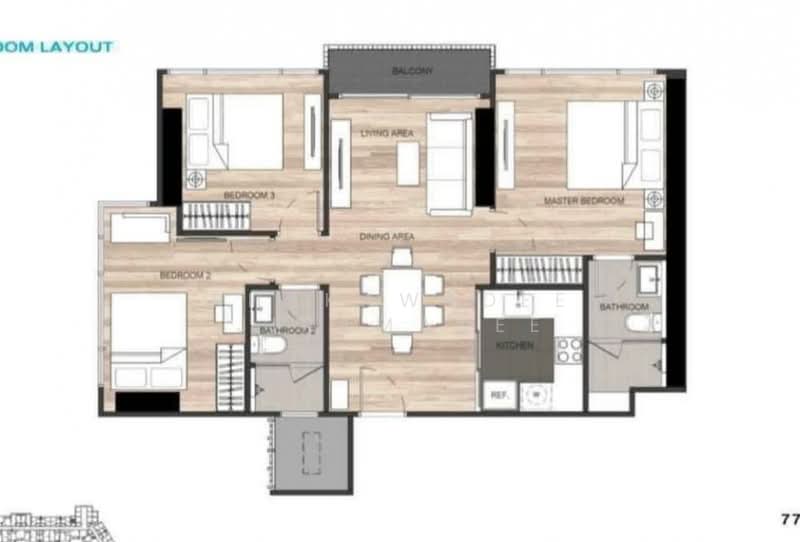 The Line Jatujak-Mochit, Bangkok, Phaholyothin Road, Jom Phon, Chatuchak, Bangkok, 3 Bedrooms, 78 sqm, Condo For Sale, by Phakawadee Jiramanee, 500273909 - DDproperty.com