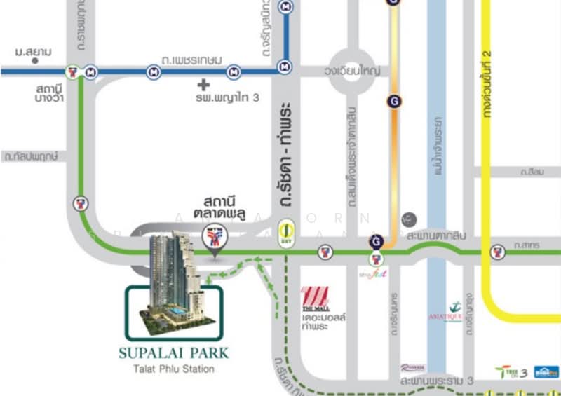Supalai Park Talat Phlu Station, Bangkok, Ratchadapisek Road, Bukkalo, Thon Buri, Bangkok, 1 Bedroom, 35 sqm, Condo For Rent, by Anyaporn Srikanlayanabut, 500274743 - DDproperty.com