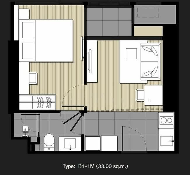 IDEO Mobi Asoke, Bangkok, New Petchaburi Road, Bang Kapi, Huai Khwang, Bangkok, 1 Bedroom, 33 sqm, Condo For Rent, by Vichai  Annavakulthorn, 500275185 - DDproperty.com