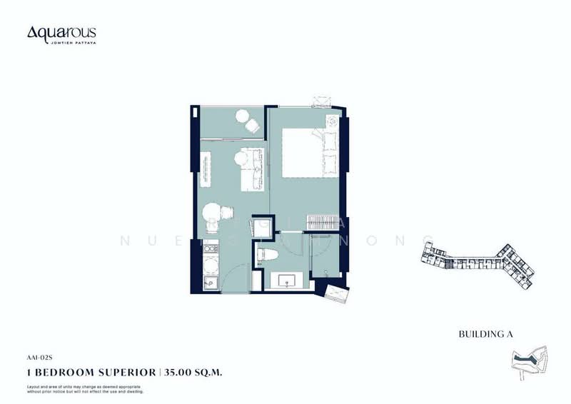 Aquarous Jomtien Pattaya, Chon Buri (Pattaya), 188 Pattaya City, Bang Lamung District, Chon Buri, Bang Lamung, Bang Lamung (Pattaya), Chon Buri (Pattaya), 1 Bedroom, 35 sqm, Condo For Sale, by Regina Nuengjamnong, 500276325 - DDproperty.com