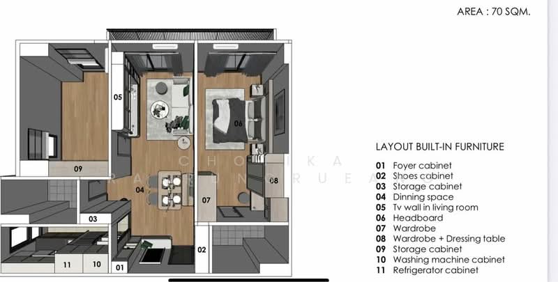 Supalai Loft Prajadhipok-Wongwian Yai, Bangkok, Prajadhipok Road, Somdet Chao Phraya, Khlong San, Bangkok, 2 Bedrooms, 70 sqm, Condo For Sale, by Chotika   Rakrungrueang, 500278245 - DDproperty.com