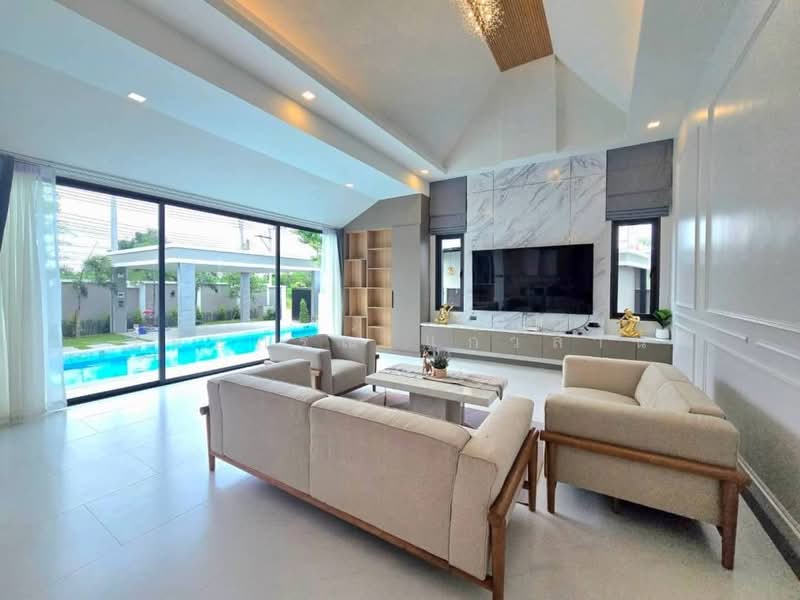 Living 36 At Pong Mabprachan Lake, Chon Buri (Pattaya), Map Prachan Reservoir 3240, Poong, Bang Lamung (Pattaya), Chon Buri (Pattaya), 3 Bedrooms, 204 sqm, Villa For Sale, by วนัชภรณ์ แก้วลาน, 500279066 - DDproperty.com
