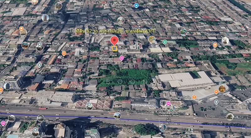 ขาย - ที่ดิน 52 ตร.วา ซ. สุทธิพงษ์1/1 สุทธิสาร, กรุงเทพ