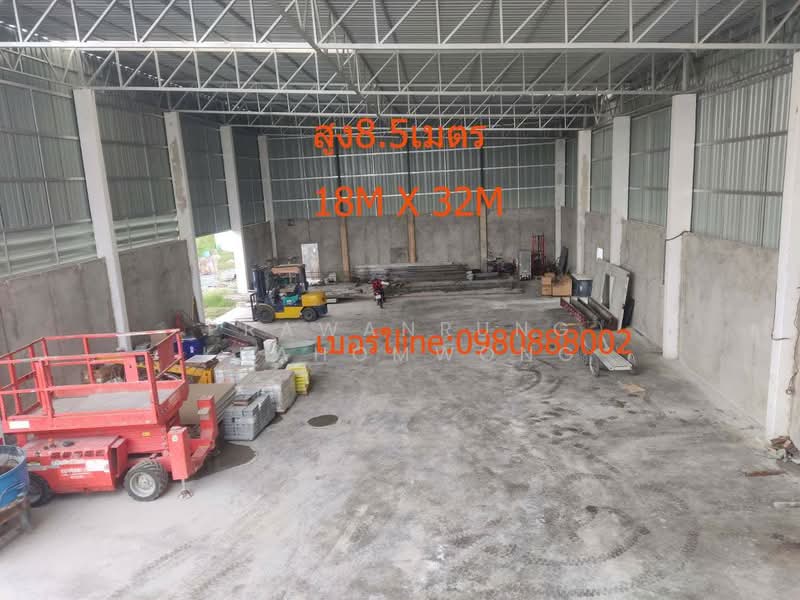 For Rent - CODE:PP1-W1161-0526 ให้เช่าโกดัง/คลังสินค้า พร้อมออฟฟิศ พื้นใช้สอย 760 ตร.ม ผังเมืองสีเขียว คลองม, Samut Sakhon