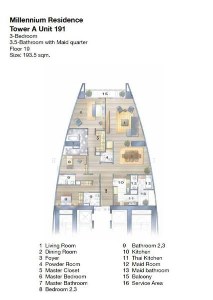 Millennium Residence : มิลเลนเนียม เรสซิเดนซ์, กรุงเทพ, ซอยสุขุมวิท 20 ถนนสุขุมวิท แขวงคลองเตยเหนือ เขตวัฒนา กรุงเทพมหานคร, คลองเตย, กรุงเทพ, 193 ตร.ม., คอนโด ให้เช่า, โดย Blueprint Property, 500283055 - DDproperty.com