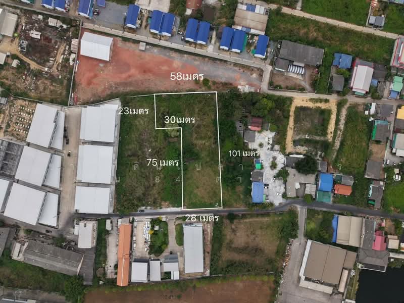 For Sale - Land for sale 2 rai 1 ngan 84 sq.w (984 sq.w) in Soi Petchkasem 120, purple zoning,, Samut Sakhon