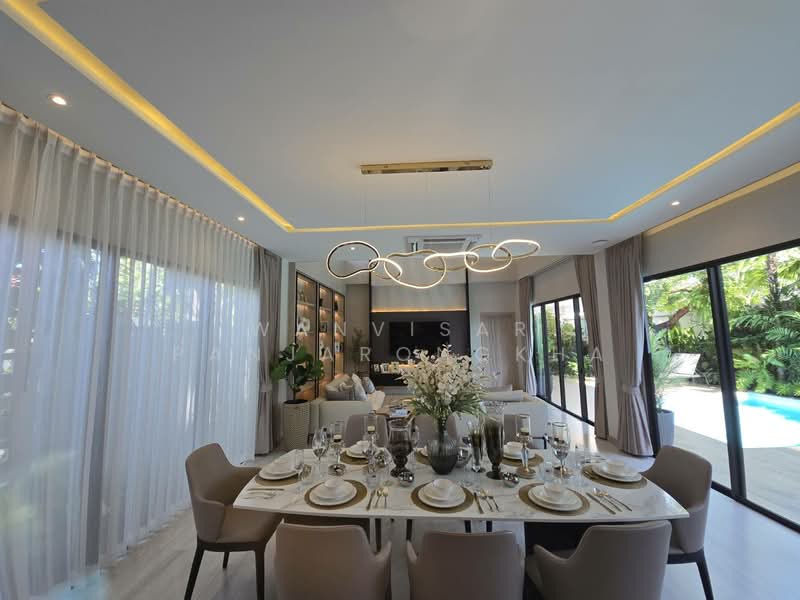 ขายบ้านเดี่ยวใกล้ Chic Republic ราชพฤกษ์ สระว่ายน้ำส่วนตัว ขนาดใหญ่ แบบรีสอร์ท, Nonthaburi, Bang Phlap, Pak Kret, Nonthaburi, 5 Bedrooms, 650 sqm, Single Detached House For Sale, by Wanvisar Panjarongkha, 500284394 - DDproperty.com
