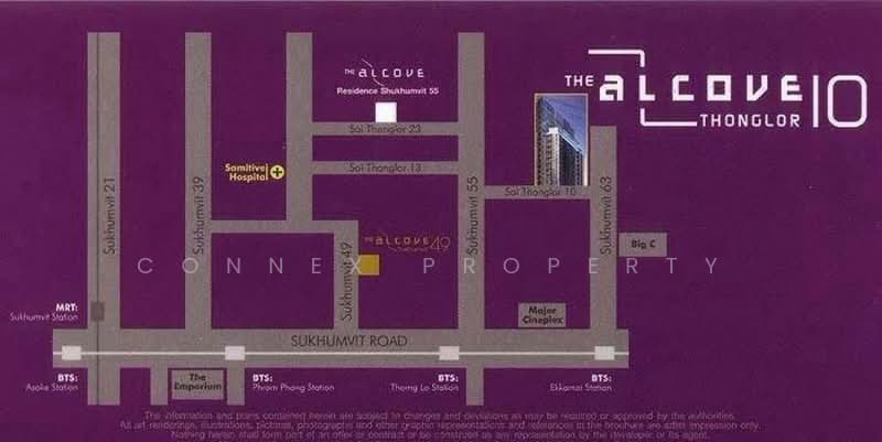 The Alcove Thonglor 10, Bangkok, 199 Soi Sukhumvit 63, Sukhumvit Road, Khlong Tan Nua, Watthana, Bangkok, 1 Bedroom, 41 sqm, Condo For Rent, by Connex Property, 500284872 - DDproperty.com