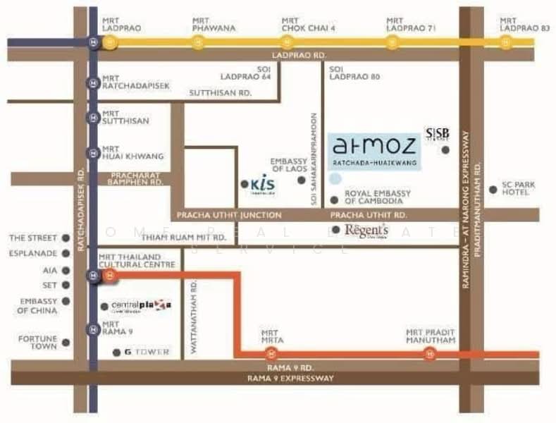 Atmoz Ratchada-Huaikwang, Bangkok, Saha Kan Pramun Alley, Wang Thonglang, Wang Thonglang, Bangkok, 2 Bedrooms, 34 sqm, Condo For Sale, by HOME Real Estate Service, 500284916 - DDproperty.com