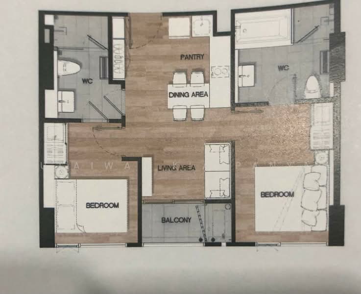 Vtara Sukhumvit 36, Bangkok, 118 Soi Saen Sabai, Phra Kanong, Khlong Toei, Bangkok, 2 Bedrooms, 51 sqm, Condo For Rent, by Utaiwan Kiatpanya, 500287649 - DDproperty.com