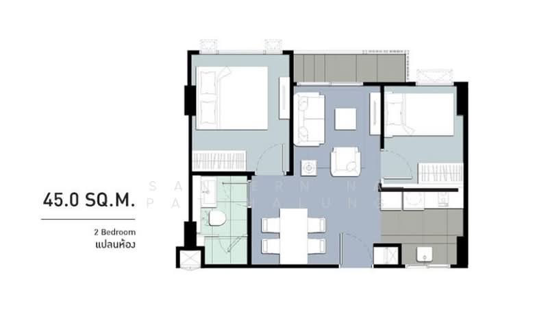 Metro Luxe Riverfront Rattanathibet : เมโทรลักซ์ ริเวอร์ฟร้อนท์ รัตนาธิเบศร์, นนทบุรี, ทางหลวง, ไทรม้า, เมืองนนทบุรี, นนทบุรี, 45 ตร.ม., คอนโด ขาย, โดย Sansern Na Patthalung, 500288107 - DDproperty.com