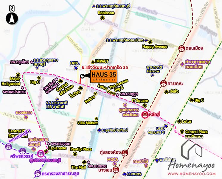 Haus 35 Chaengwattana, Nonthaburi, Soi Pakkred - Chaengwattana 35, Khlong Klue, Pak Kret, Nonthaburi, 3 Bedrooms, 162 sqm, Townhouse For Rent, by Roongrat Maitreejittawon, 500288183 - DDproperty.com