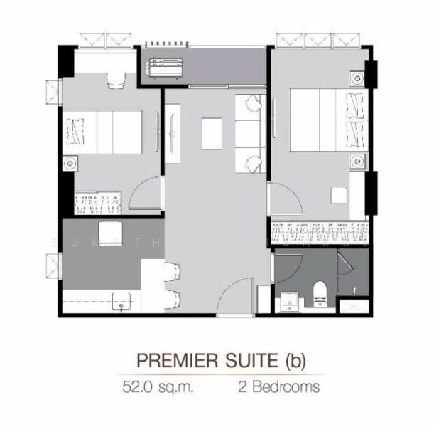 Supalai Prime Rama 9, Bangkok, Rama 9 Road, Bang Kapi, Huai Khwang, Bangkok, 2 Bedrooms, 52 sqm, Condo For Sale, by Orapa Sumetheesirisakul, 500290133 - DDproperty.com