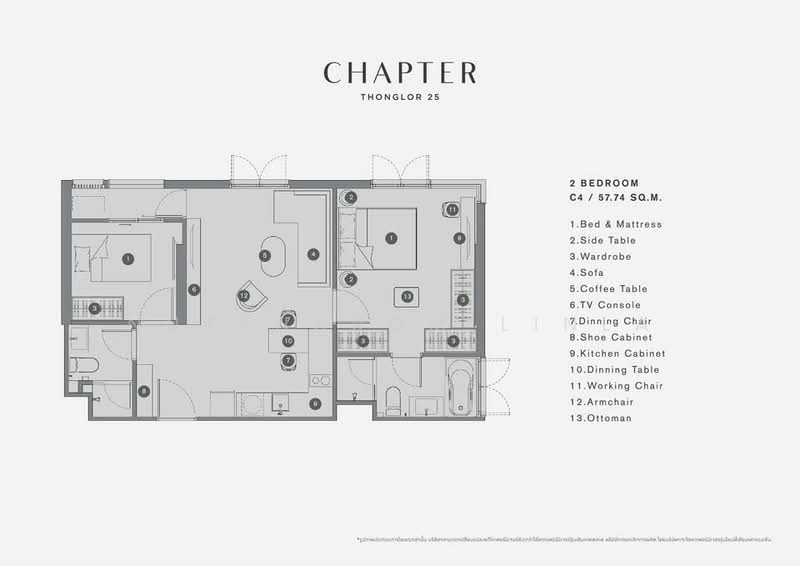 Chapter Thonglor 25, Bangkok, Soi Thonglor 25, Sukhumvit Road, Khlong Tan Nua, Watthana, Bangkok, 2 Bedrooms, 57 sqm, Condo For Sale, by Nuttharom Linla, 500290321 - DDproperty.com